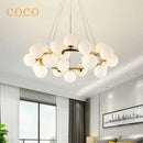 DecorBites™ Glass Ball Ceiling Chandelier for Dining and Living Room Decor