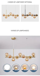 DecorBites™ Glass Ball Ceiling Chandelier for Dining Room