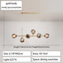 DecorBites™ Glass Ball Ceiling Chandelier for Kitchen Dining Living Room