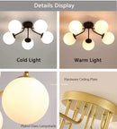 DecorBites™ Glass Ball Ceiling Chandelier Pendant Lamp for Modern Living Bedroom