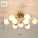 DecorBites™ Glass Ball Ceiling Chandelier Pendant Lamp for Modern Living Bedroom