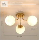 DecorBites™ Glass Ball Ceiling Chandelier Pendant Lamp for Modern Living Bedroom