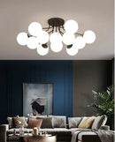 DecorBites™ Glass Ball Ceiling Chandelier Pendant Lamp for Modern Living Bedroom
