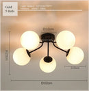 DecorBites™ Glass Ball Ceiling Chandelier Pendant Lamp for Modern Living Bedroom