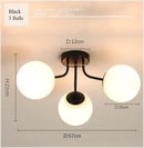 DecorBites™ Glass Ball Ceiling Chandelier Pendant Lamp for Modern Living Bedroom