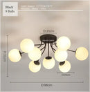 DecorBites™ Glass Ball Ceiling Chandelier Pendant Lamp for Modern Living Bedroom