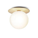 Modern brass hammered glass ball ceiling light bedroom