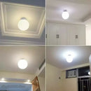 DecorBites™ Glass Ball Ceiling Light: Modern Round White Fixture for Kitchen, Small Globe Lamp