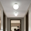 DecorBites™ Glass Ball Ceiling Light: Modern Round White Fixture for Kitchen, Small Globe Lamp