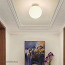 DecorBites™ Glass Ball Ceiling Light: Modern Round White Fixture for Kitchen, Small Globe Lamp