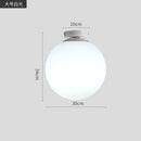 DecorBites™ Glass Ball Ceiling Light: Modern Round White Fixture for Kitchen, Small Globe Lamp