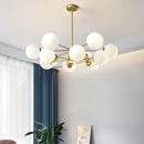 DecorBites™ Glass Ball Chandelier - Art Deco Black Pendant Lighting for Home Dining Room
