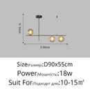 DecorBites™ Glass Ball Chandelier Ceiling Lights for Home Decor - Modern LED Pendant Lamp