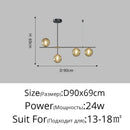DecorBites™ Glass Ball Chandelier Ceiling Lights for Home Decor - Modern LED Pendant Lamp