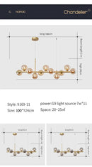 DecorBites™ Glass Ball Chandelier for Home Lighting