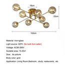 DecorBites™ Glass Ball Chandelier for Living Room, Bedroom, and Study