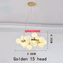 DecorBites™ Glass Ball Chandelier for Living Room - Modern Nordic Kitchen Island Ceiling Light