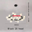 DecorBites™ Glass Ball Chandelier for Living Room - Modern Nordic Kitchen Island Ceiling Light