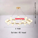 DecorBites™ Glass Ball Chandelier for Living Room - Modern Nordic Kitchen Island Ceiling Light