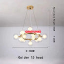 DecorBites™ Glass Ball Chandelier for Living Room - Modern Nordic Kitchen Island Ceiling Light