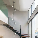 DecorBites™ Glass Ball Chandelier for Villa Hotel Staircase Decor
