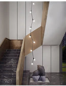 DecorBites™ Glass Ball Chandelier for Villa Hotel Staircase Decor
