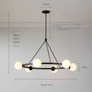 DecorBites™ Glass Ball Chandelier LED Hanging Lamp Modern Nordic Style Pendant Light