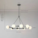 DecorBites™ Glass Ball Chandelier LED Hanging Lamp Modern Nordic Style Pendant Light