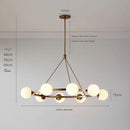 DecorBites™ Glass Ball Chandelier LED Hanging Lamp Modern Nordic Style Pendant Light