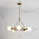 DecorBites™ Glass Ball Chandelier LED Hanging Lamp Modern Nordic Style Pendant Light