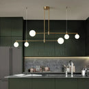 DecorBites™ Glass Ball Chandelier LED Light Fixture for Dining Room Bedroom Kitchen Island