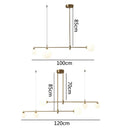 DecorBites™ Glass Ball Chandelier LED Light Fixture for Dining Room Bedroom Kitchen Island