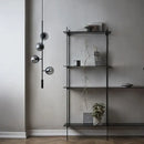 Modern black five light glass ball chandelier for kitchens