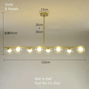 DecorBites™ Glass Ball Chandelier - Modern LED Pendant Lamp for Home Decor