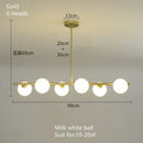 DecorBites™ Glass Ball Chandelier - Modern LED Pendant Lamp for Home Decor