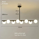 DecorBites™ Glass Ball Chandelier - Modern LED Pendant Lamp for Home Decor