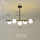 DecorBites™ Glass Ball Chandelier - Modern LED Pendant Lamp for Home Decor