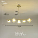 DecorBites™ Glass Ball Chandelier - Modern LED Pendant Lamp for Home Decor