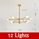 DecorBites™ Glass Ball Chandelier Modern Spotlight Pendant Lamp Lighting