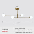 Decorbites glass brass chandelier living room geometric pendant light