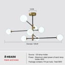 Decorbites glass brass chandelier living room geometric pendant light