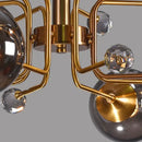 Decorbites glass bubble chandelier gold and crystal living room light