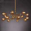 Decorbites glass bubble chandelier gold and crystal living room light