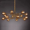 Decorbites glass bubble chandelier gold and crystal living room light