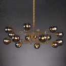 Decorbites glass bubble chandelier gold and crystal living room light