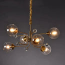 Decorbites glass bubble chandelier gold and crystal living room light