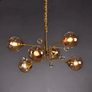 Decorbites glass bubble chandelier gold and crystal living room light