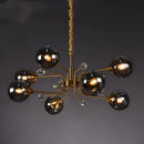 Decorbites glass bubble chandelier gold and crystal living room light