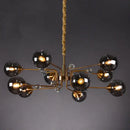 Decorbites glass bubble chandelier gold and crystal living room light