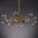 Decorbites glass bubble chandelier gold and crystal living room light